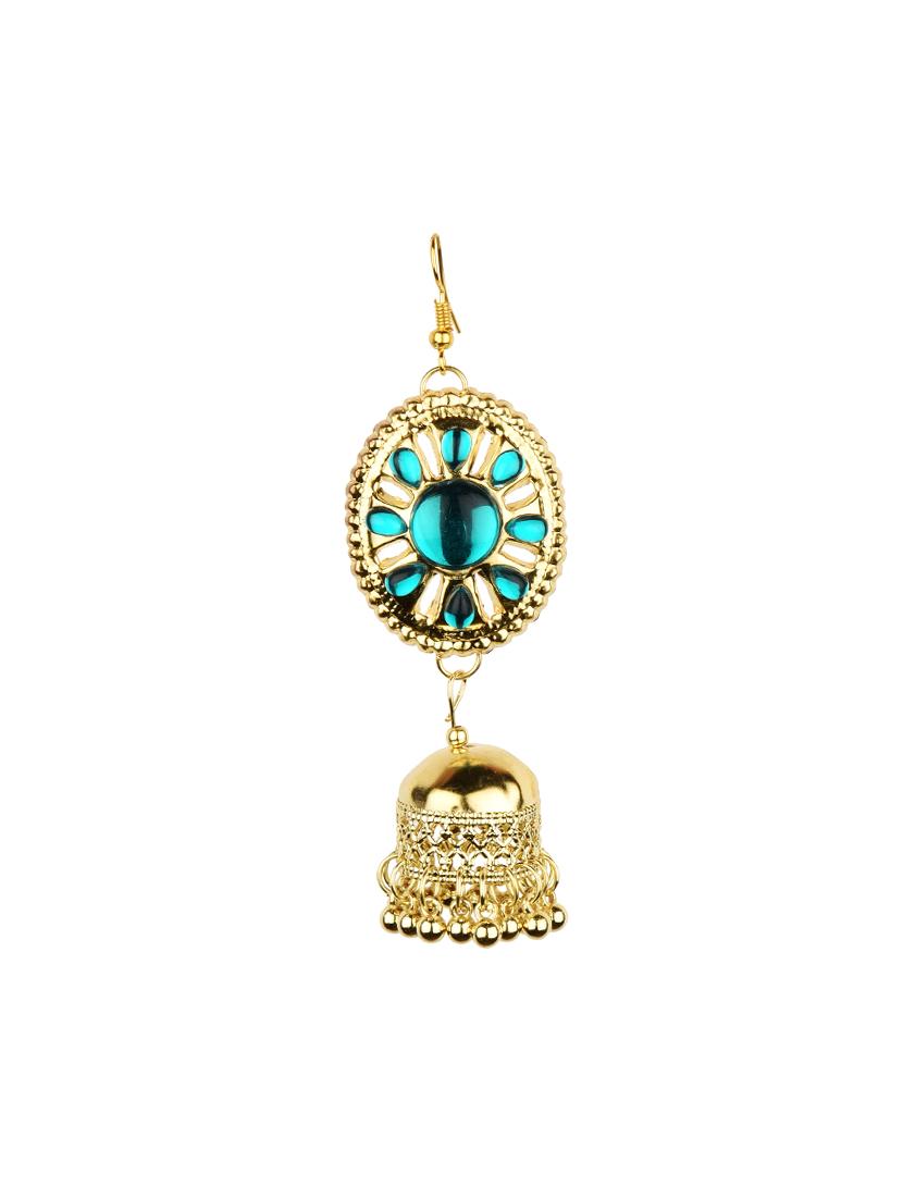 gold metal jhumka earring - 16961577 - Zoom Image - 2