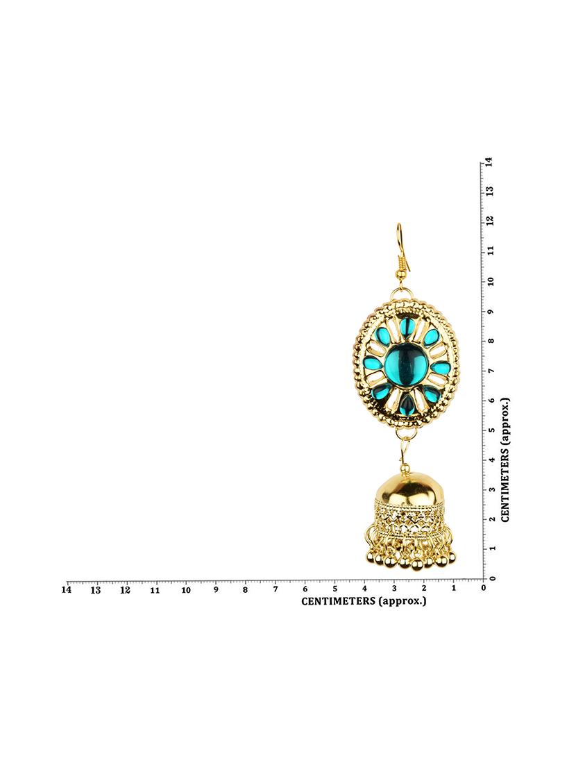 gold metal jhumka earring - 16961577 - Zoom Image - 3