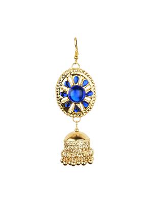 blue metal jhumka earring - 16961580 - Standard Image - 2