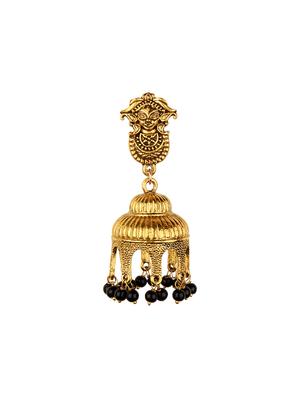 gold metal jhumka earring - 16961627 - Standard Image - 2