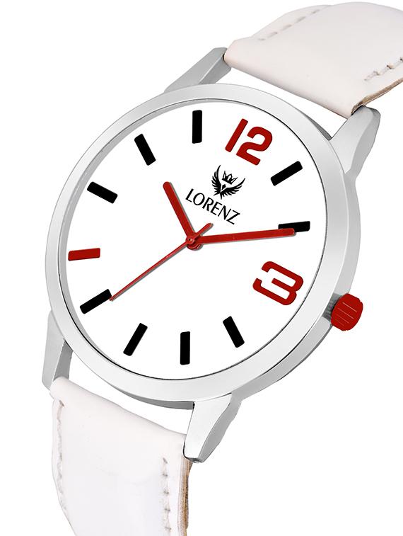 lorenz casual white dial & strap analog watch for men | watch for boys- mk-3045k - 16961649 - Zoom Image - 2