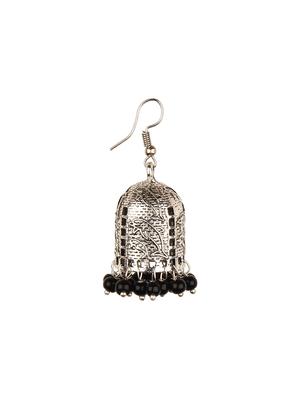 black silver jhumka earring - 16961667 - Standard Image - 2