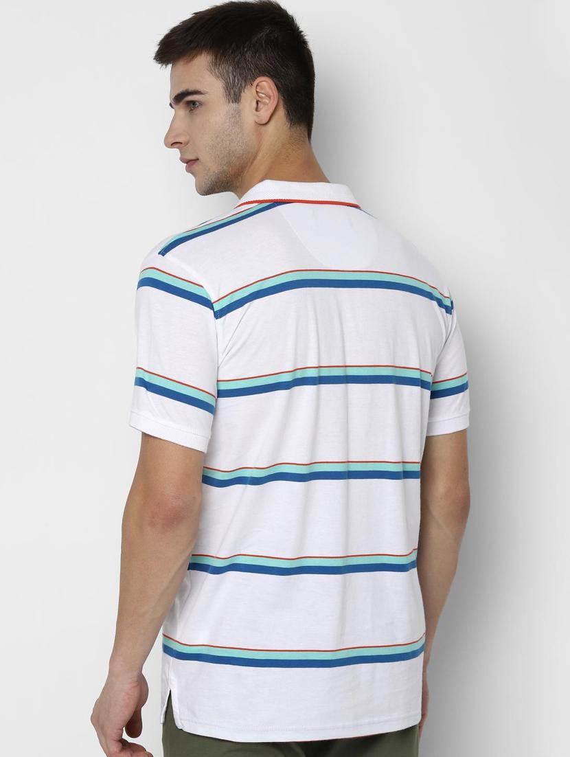 white striped polo t-shirt - 16961704 - Zoom Image - 2