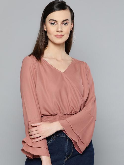 bell sleeved blouson top - 16962210 - Standard Image - 1