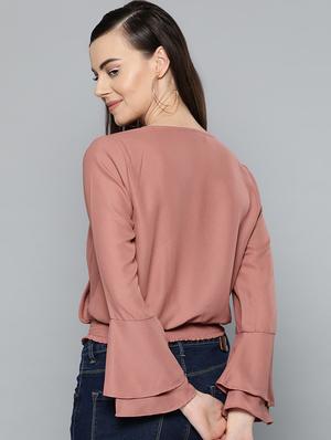 bell sleeved blouson top - 16962210 - Standard Image - 3