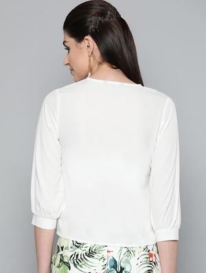 round neck solid top - 16962215 - Standard Image - 3