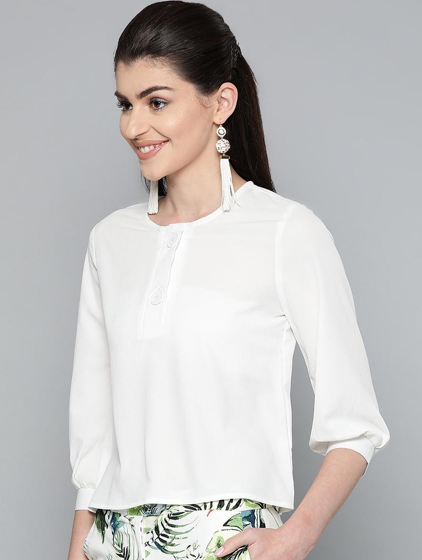 round neck solid top - 16962215 - Zoom Image - 2