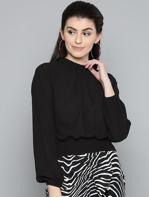 bishop sleeved blouson top - 16962218 - Standard Image - 1