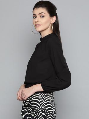 bishop sleeved blouson top - 16962218 - Standard Image - 2
