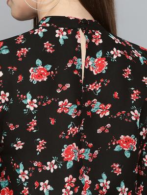 bishop sleeved floral blouson top - 16962221 - Standard Image - 4