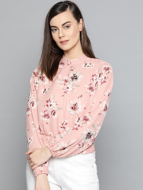 bishop sleeved striped blouson top - 16962223 - Standard Image - 1