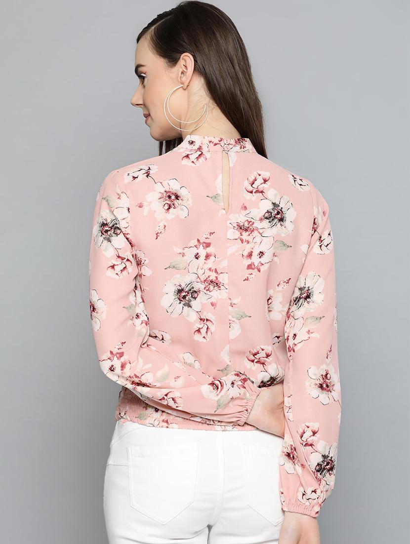 bishop sleeved striped blouson top - 16962223 - Zoom Image - 3