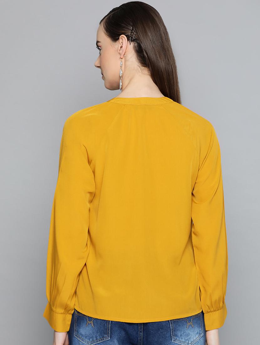 mandarin neck solid top - 16962231 - Zoom Image - 3