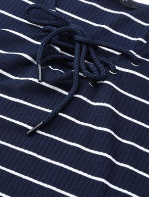 tie up neck striped top - 16962253 - Standard Image - 5