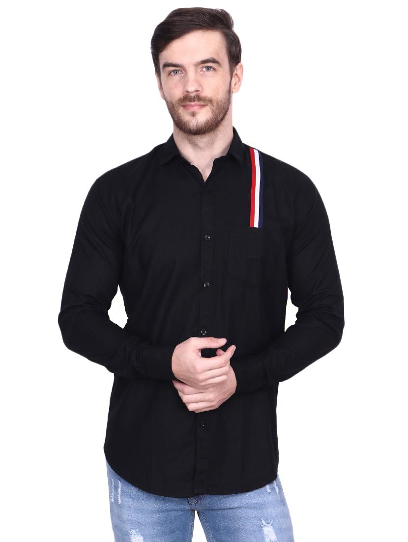 black taped casual shirt - 16962351 - Zoom Image - 1