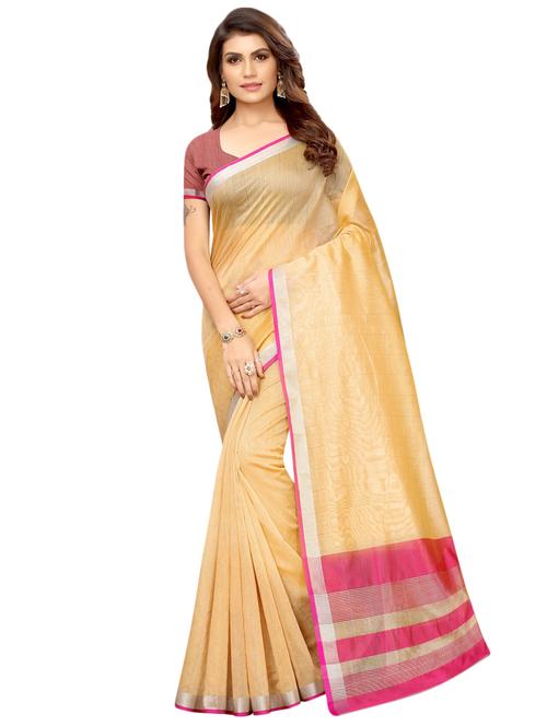 checkered woven saree with blouse - 16962476 - Very Small Image - 1