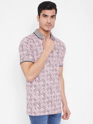 pink printed polo t-shirt - 16962563 - Standard Image - 2