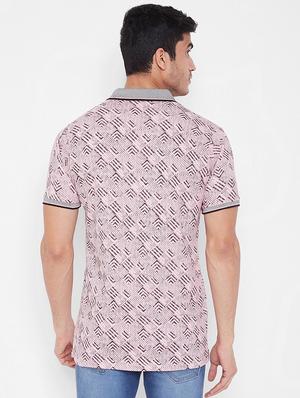 pink printed polo t-shirt - 16962563 - Standard Image - 3