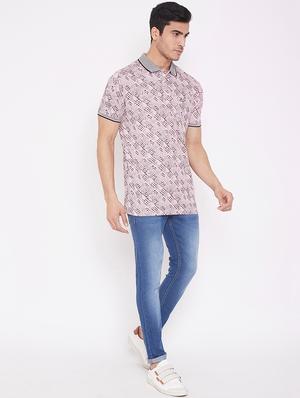 pink printed polo t-shirt - 16962563 - Standard Image - 4
