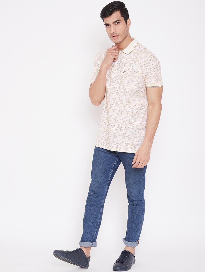 beige printed polo t-shirt - 16962565 - Zoom Image - 4