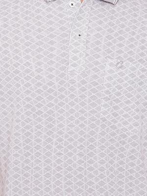 grey printed polo t-shirt - 16962569 - Standard Image - 5