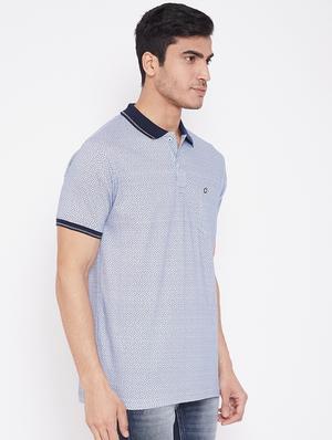 blue printed polo t-shirt - 16962570 - Standard Image - 2