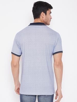blue printed polo t-shirt - 16962570 - Standard Image - 3