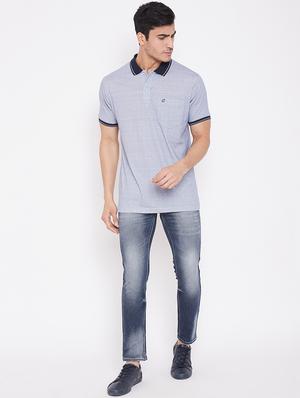 blue printed polo t-shirt - 16962570 - Standard Image - 4