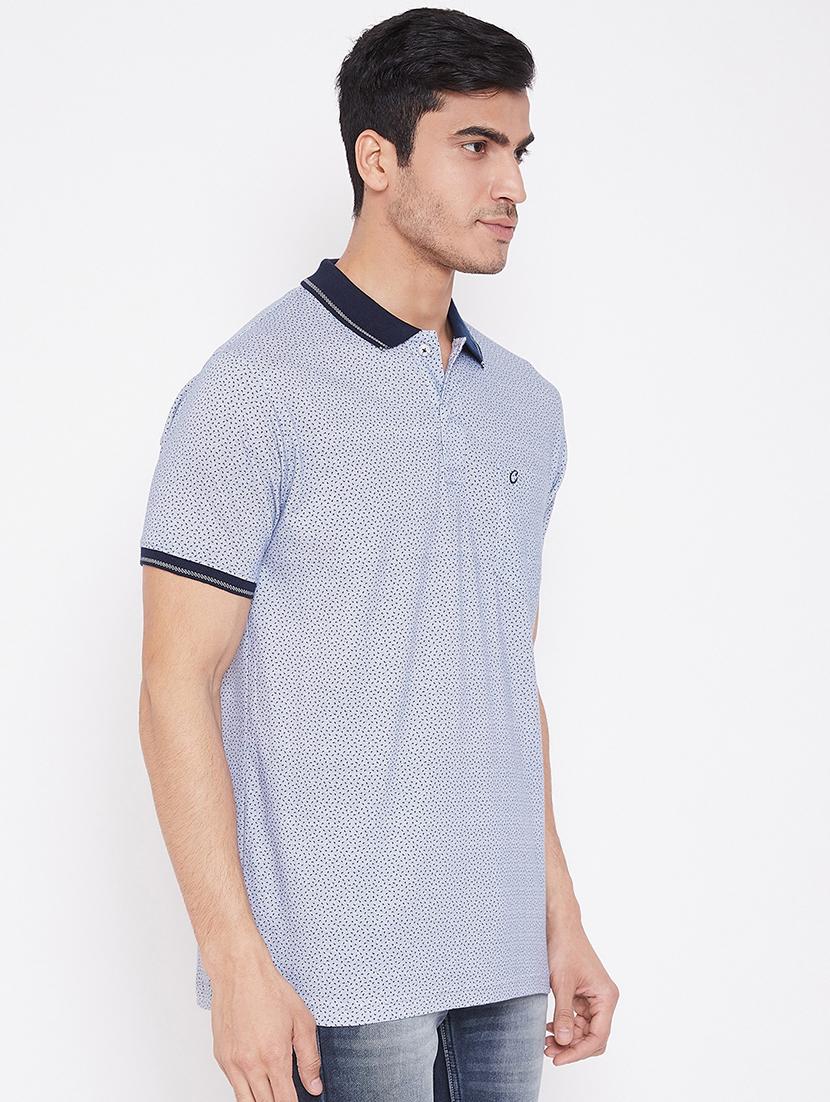 blue printed polo t-shirt - 16962570 - Zoom Image - 2