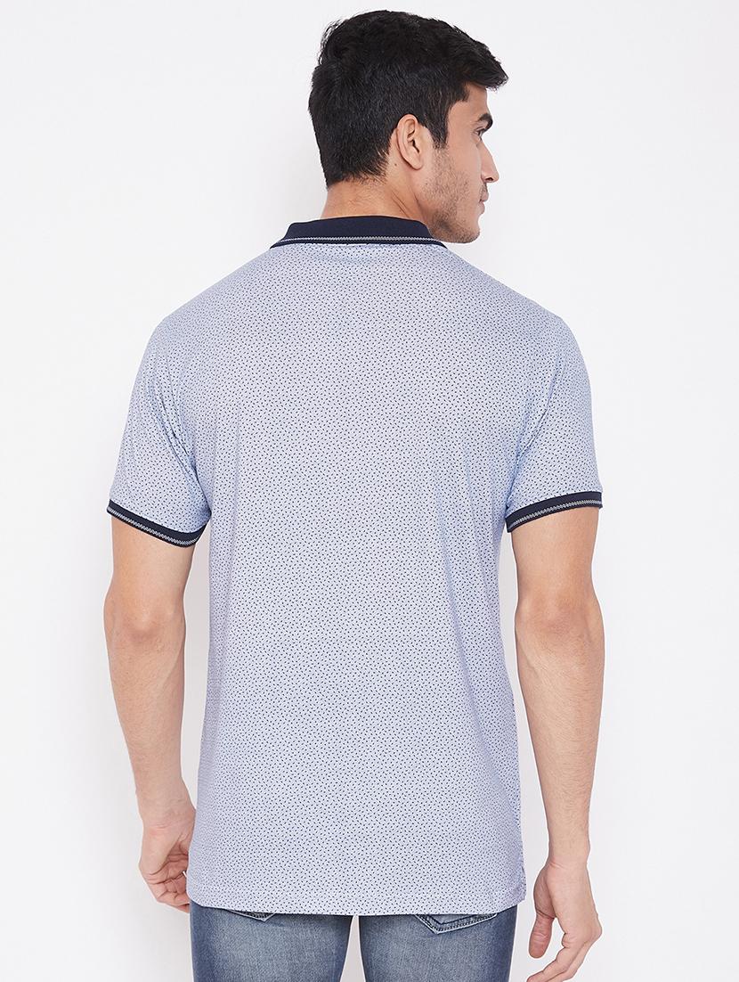 blue printed polo t-shirt - 16962570 - Zoom Image - 3