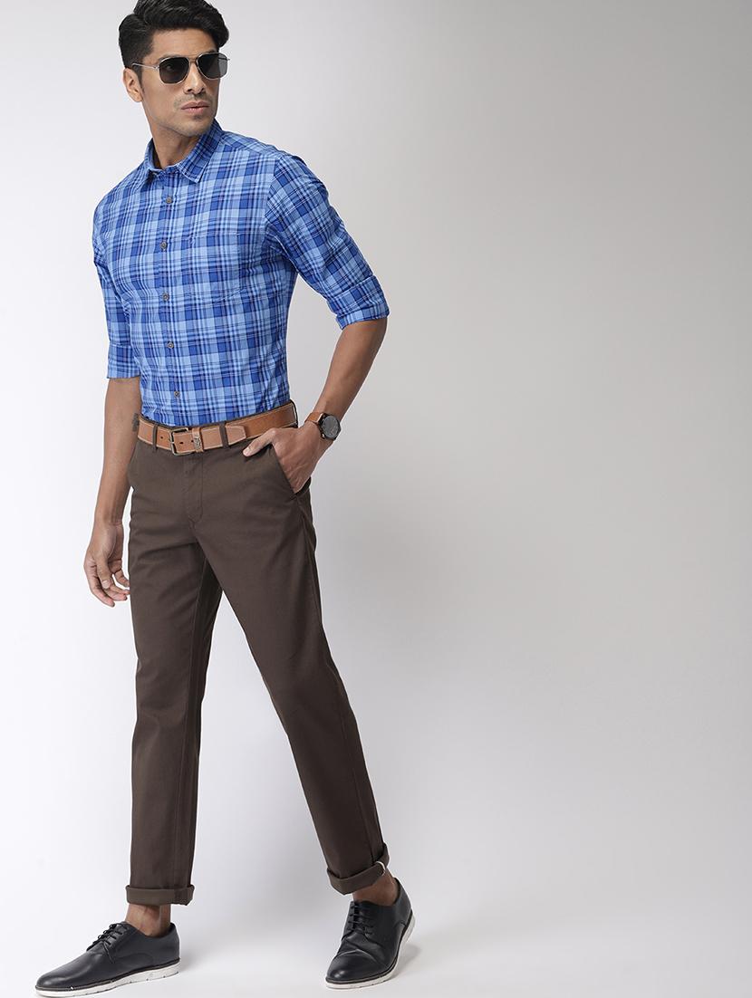 blue checkered casual shirt - 16962615 - Zoom Image - 4