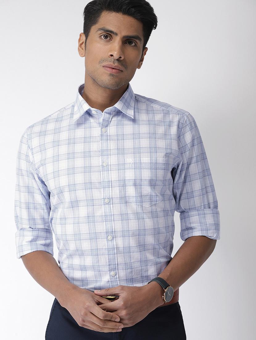 blue checkered casual shirt - 16962620 - Zoom Image - 1