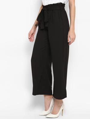 tie up waist solid palazzo - 16962634 - Standard Image - 2
