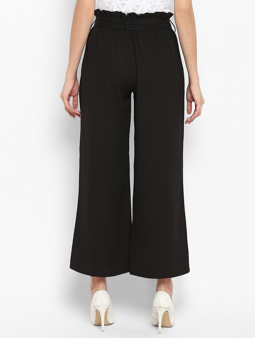 tie up waist solid palazzo - 16962634 - Zoom Image - 3