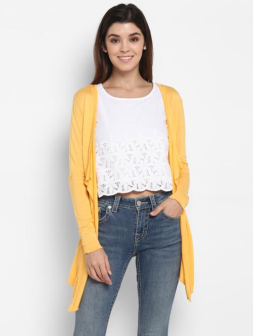 long sleeved solid shrug - 16962637 - Standard Image - 1