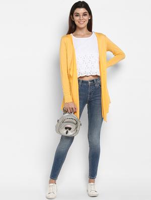 long sleeved solid shrug - 16962637 - Standard Image - 4