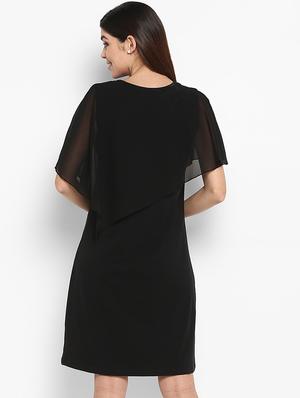 cape sleeved layered dress - 16962639 - Standard Image - 3