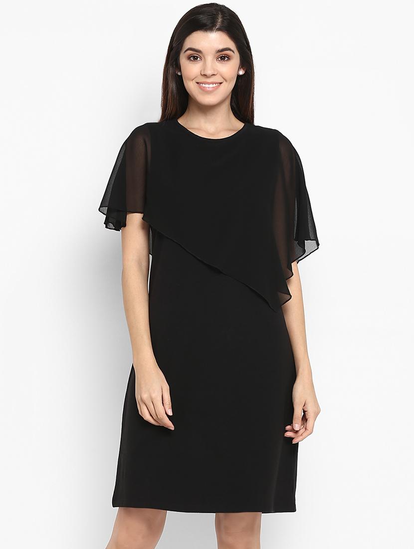 cape sleeved layered dress - 16962639 - Zoom Image - 1