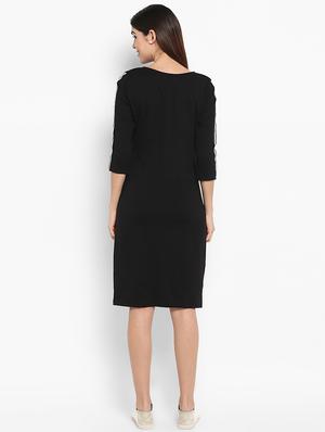 side tape sleeved bodycon dress - 16962644 - Standard Image - 3