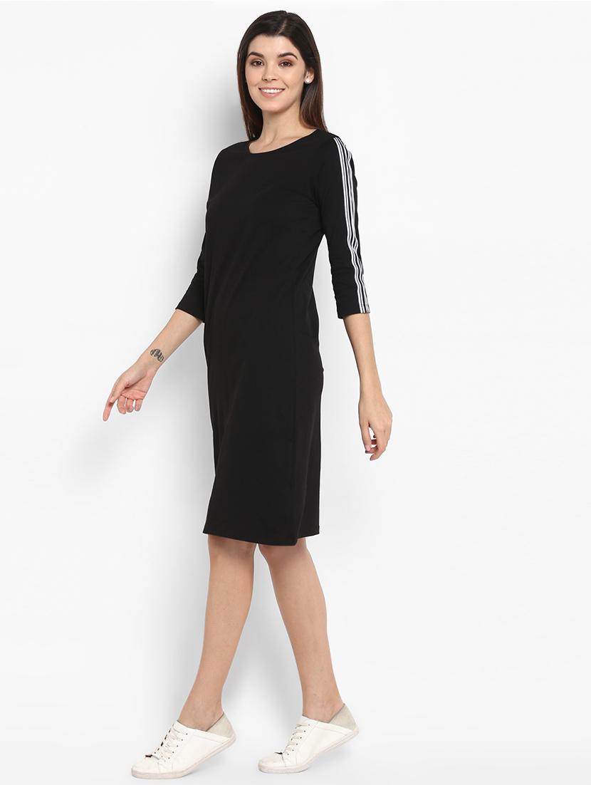 side tape sleeved bodycon dress - 16962644 - Zoom Image - 2