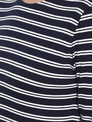 round neck striped bodycon dress - 16962646 - Standard Image - 4
