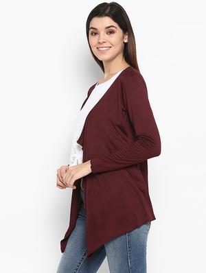 long sleeved asymmetric shrug - 16962647 - Standard Image - 2