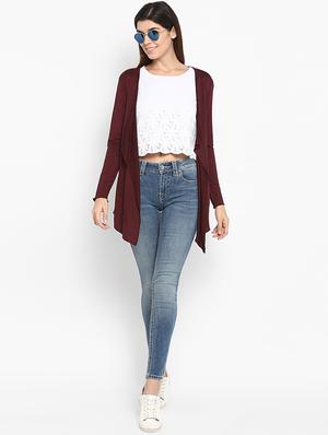 long sleeved asymmetric shrug - 16962647 - Standard Image - 4