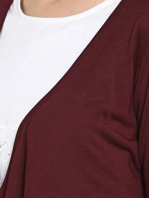 long sleeved asymmetric shrug - 16962647 - Standard Image - 5