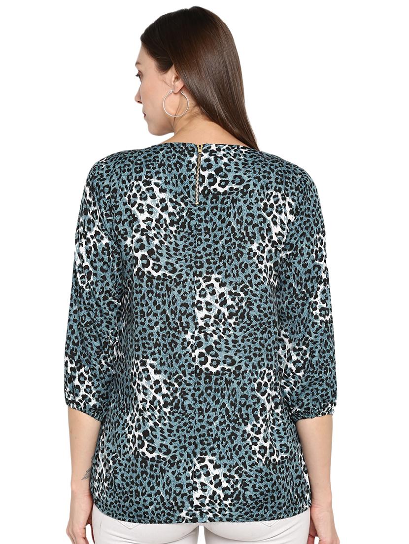 round neck animal blouson top - 16962649 - Zoom Image - 3