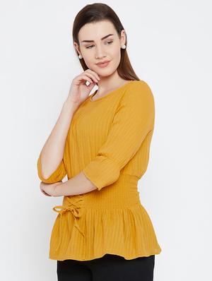 lace up detail a-line top - 16962668 - Standard Image - 2