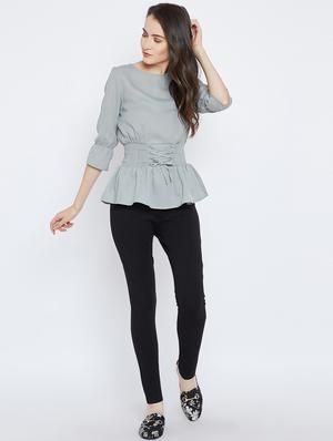 mandarin neck floral top - 16962670 - Standard Image - 4