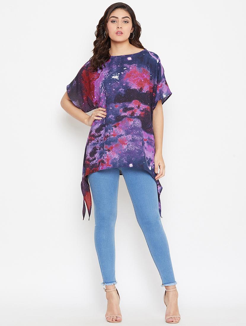 galaxy print asymmetric tunic - 16962673 - Zoom Image - 1