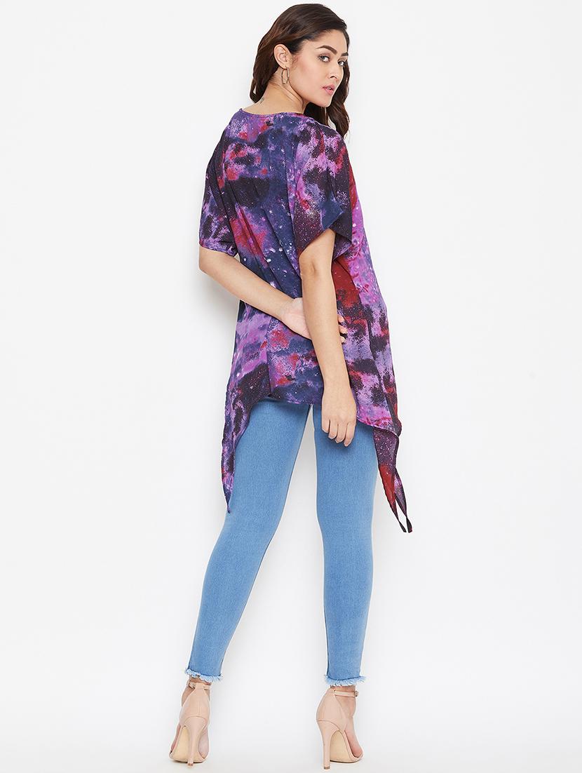 galaxy print asymmetric tunic - 16962673 - Zoom Image - 3