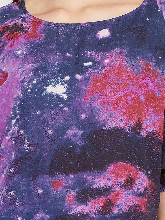 galaxy print asymmetric tunic - 16962673 - Zoom Image - 4